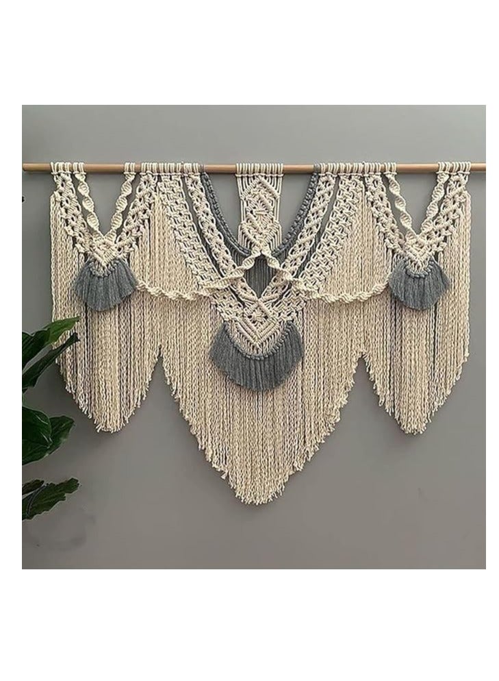 انتيكيانو بساط مكرمية كبير للتعليق على الحائط مصنوع يدويًا من اننتيكانو على الطراز البوهيمي