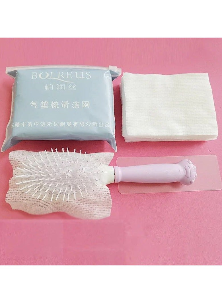 مناديل تنظيف فرشاة الشعر عبوة تحتوي على 50 قطعة لتنظيف الشعر من الفرشاة تستخدم مرة واحدة - Image 1