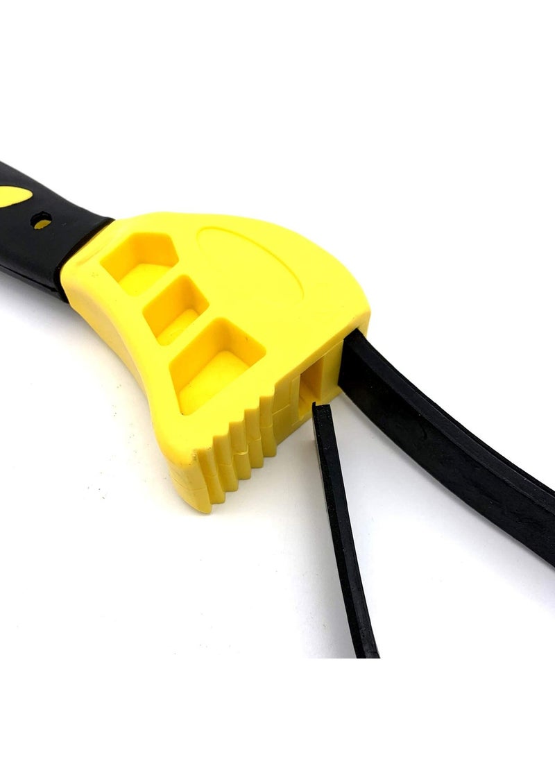 Rubber Strap Adjustable Wrenches, 2 Piece Multi Tool Universal Wrench Use for Any Shape Opener Tool, Car Repair Tools, Oil Filter Wrench Set, Pipe Wrench, Mechanics, Plumbers - Image 3