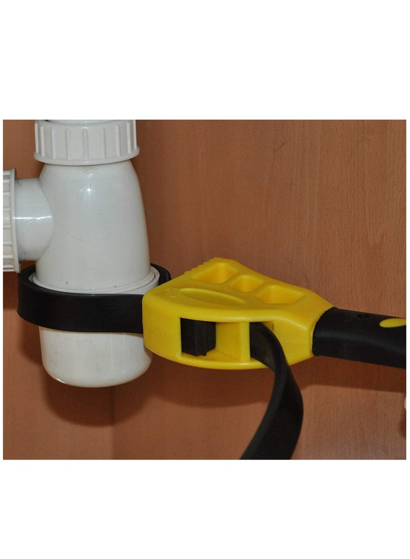 Rubber Strap Adjustable Wrenches, 2 Piece Multi Tool Universal Wrench Use for Any Shape Opener Tool, Car Repair Tools, Oil Filter Wrench Set, Pipe Wrench, Mechanics, Plumbers - Image 5