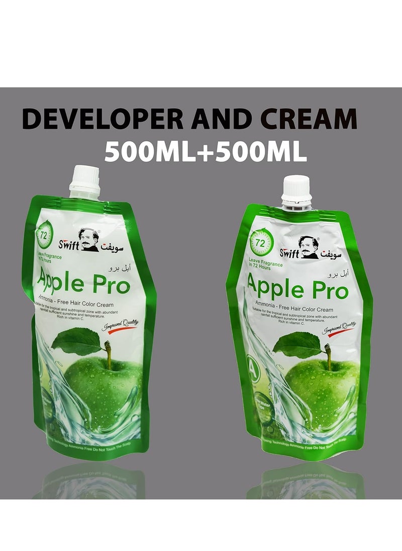 Swift Ammonia Free Hair Dye Cream Dark Brown 500 ml + 500 ml 3/0  - Image 4