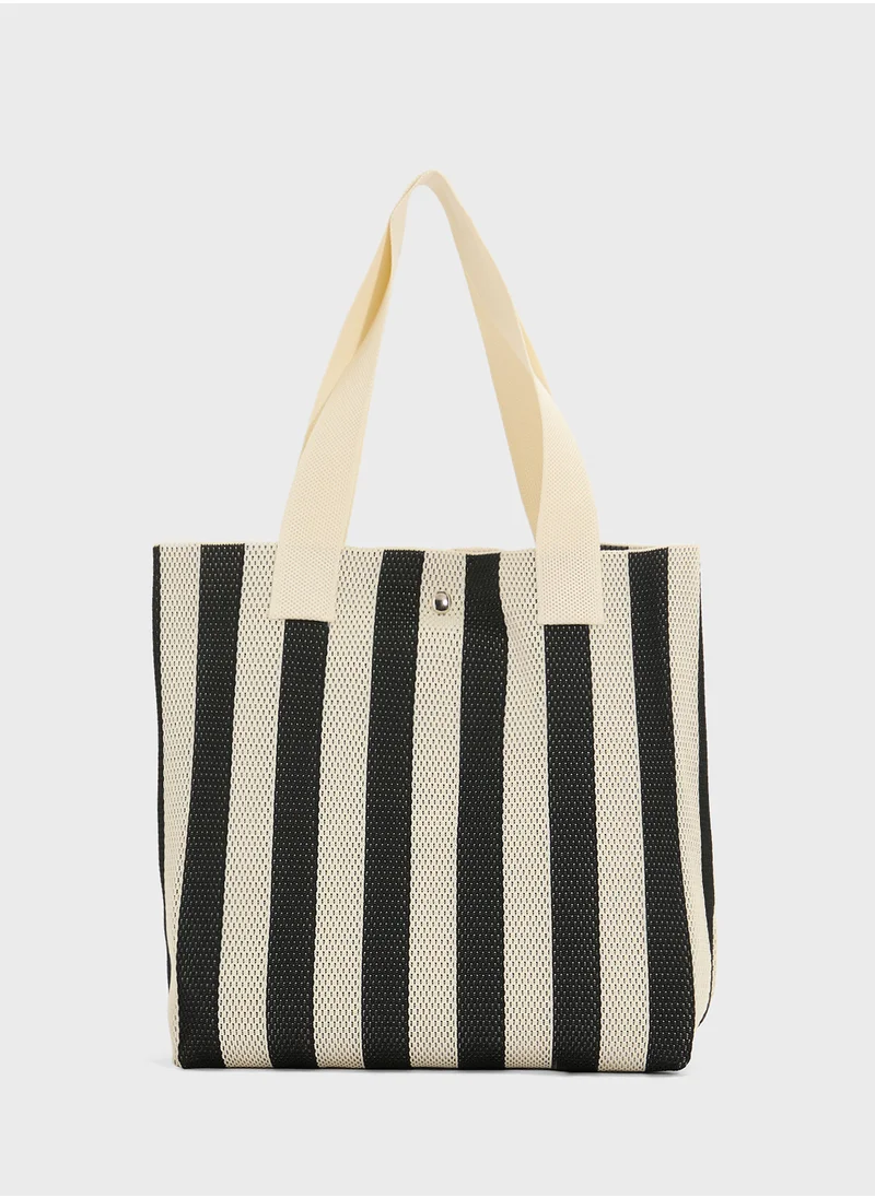ايلا Striped Casual Tote