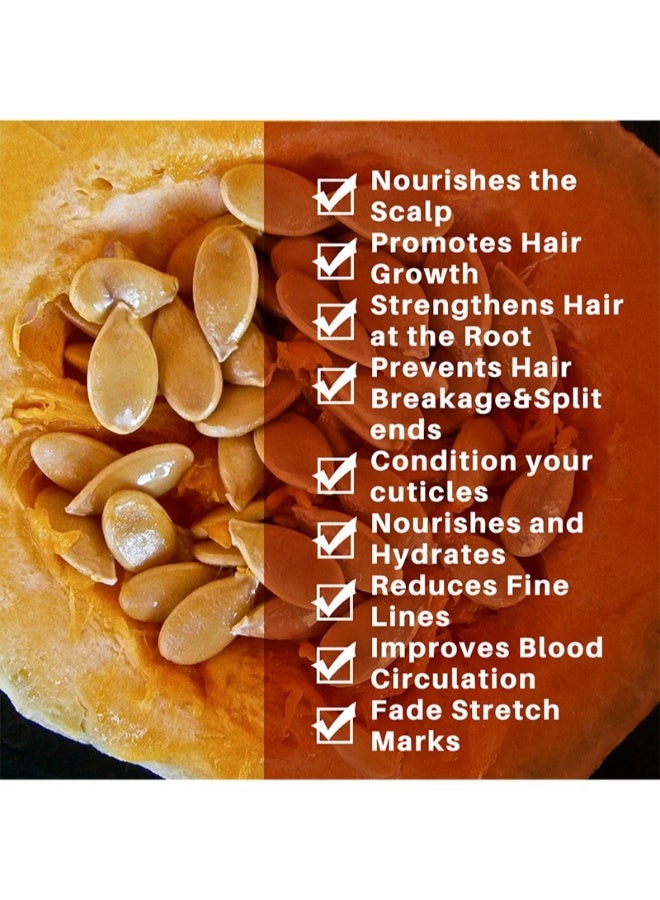 Lanthome Pumpkin Seed Oil for Hair - Pumpkin Seed Oil - 100% Pure Pumpkin Seed Oil Cold Pressed for Skin, Face, Hair Care, Eyebrow and Eyelash - Repairing Dry, Damaged Hair - 60ml - Image 5