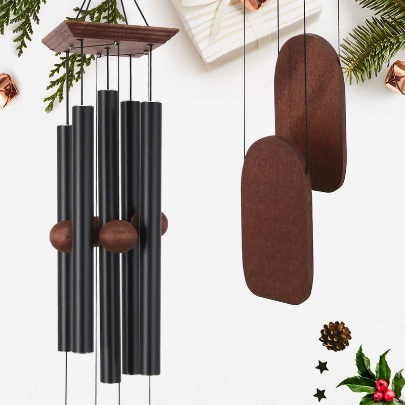 Astarin Wind Chimes Outdoor Deep Tone Memorial Wind Chimes Outdoor Gifts for Housewarming Mother Day Christmas Outdoor Decor for Patio Garden Yard Home 36 Inch Black Wind Chime
