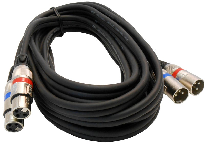 AUDIO 2000'S كابل ميكروفون متوازن مزدوج XLR أنثوي إلى XLR ذكري بطول 20' من Audio2000'S ADC203H - Image 3
