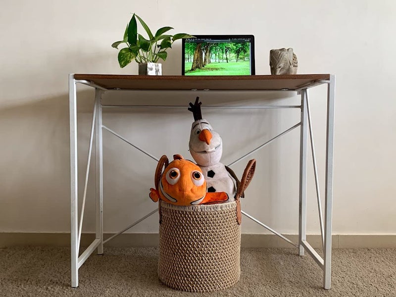 India Craft Art Handcrafted Natural Jute Beige/Brown Bohemian Laundry Multipurpose Toys/Books/Clothes/Utility Sturdy Spacious Storage Basket Medium Size- 13 X 13 X 14 Inches  - Image 5