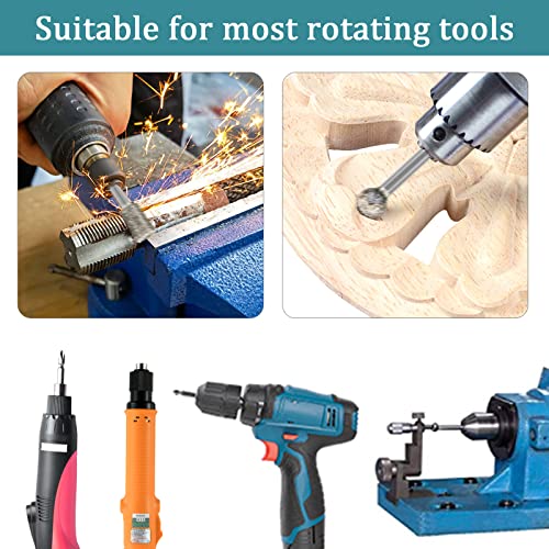 HOMEIDOL Stone Carving Set Diamond Burr Bits Compatible with Dremel, 20PCS Polishing Kits Rotary Tools Accessories with 1/8’ Shank for Carving, Engraving, Grinding, Stone, Rocks, Jewelry, Glass, Ceramics - Image 5