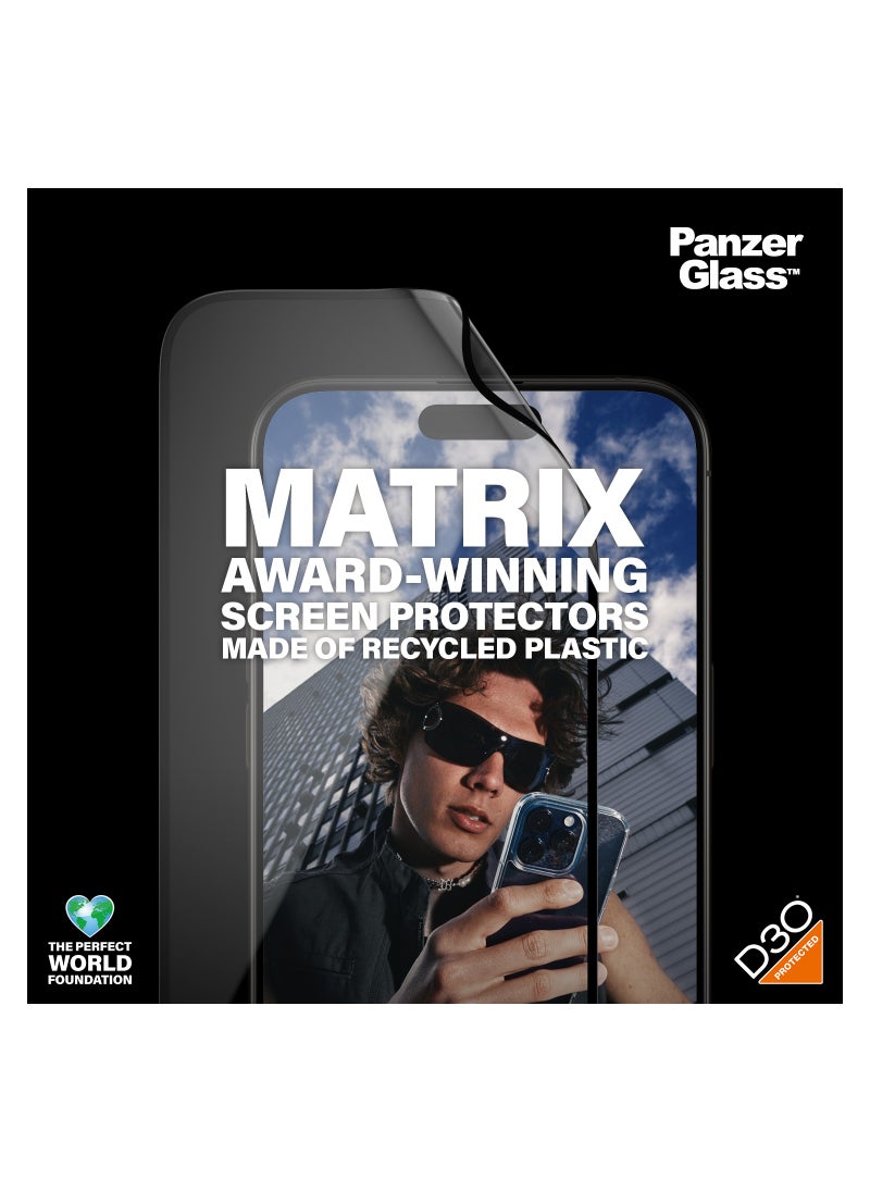 واقي شاشة PanzerGlass™ صديق للبيئة لهاتف Apple iPhone 15 Pro Max - حماية وإطالة وإحداث فرق - مع أداة تثبيت لسهولة التركيب