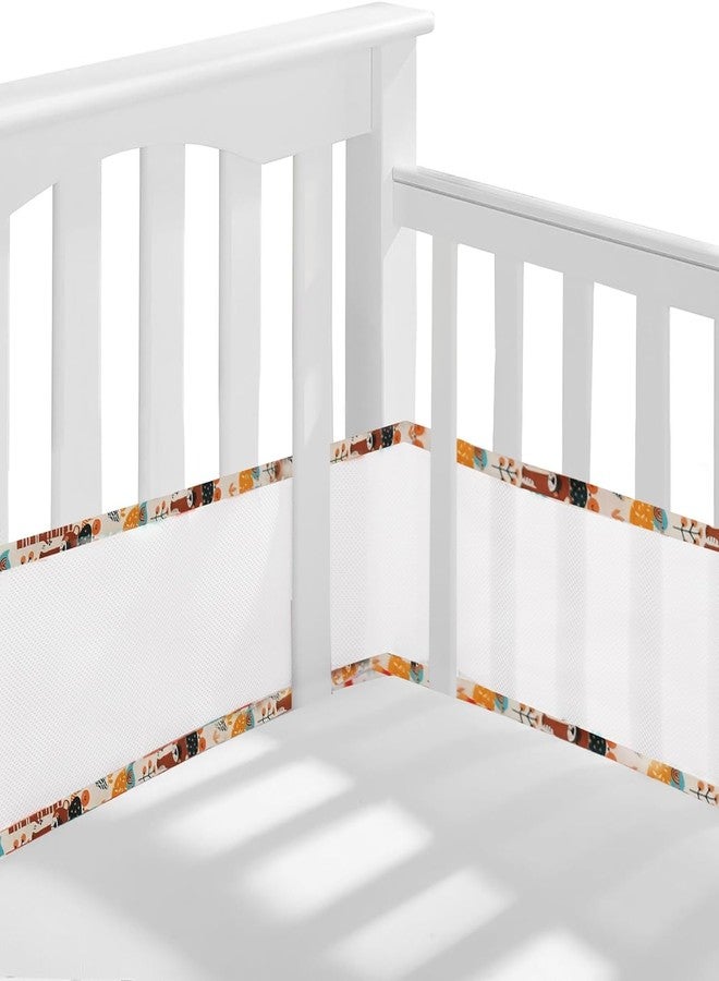 Gordon Home Breathable Mesh Crib Liner Best for Your Baby Safety Fits Full Four Sides of Crib Bed 28 X 360 Cms (Esquire) - Image 1