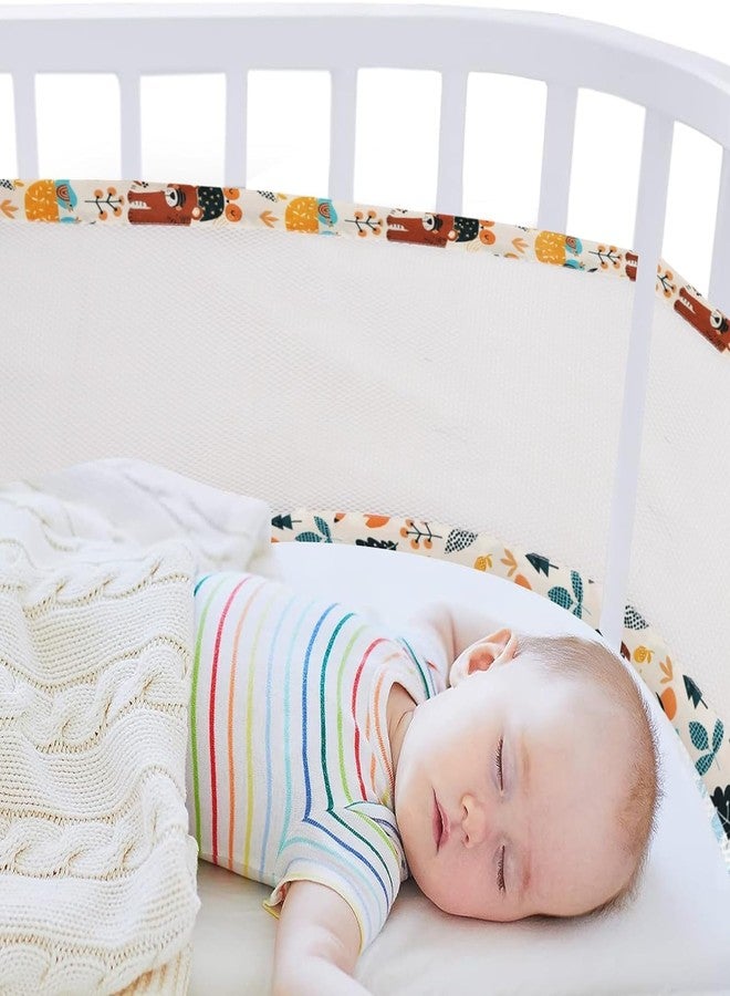 Gordon Home Breathable Mesh Crib Liner Best for Your Baby Safety Fits Full Four Sides of Crib Bed 28 X 360 Cms (Esquire) - Image 3