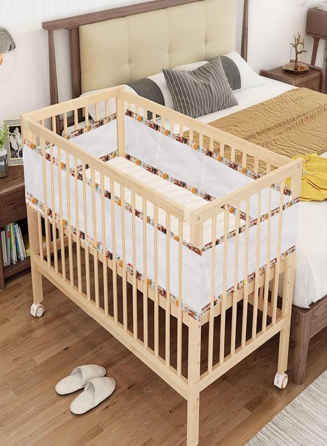 Gordon Home Breathable Mesh Crib Liner Best for Your Baby Safety Fits Full Four Sides of Crib Bed 28 X 360 Cms (Esquire) - Image 4