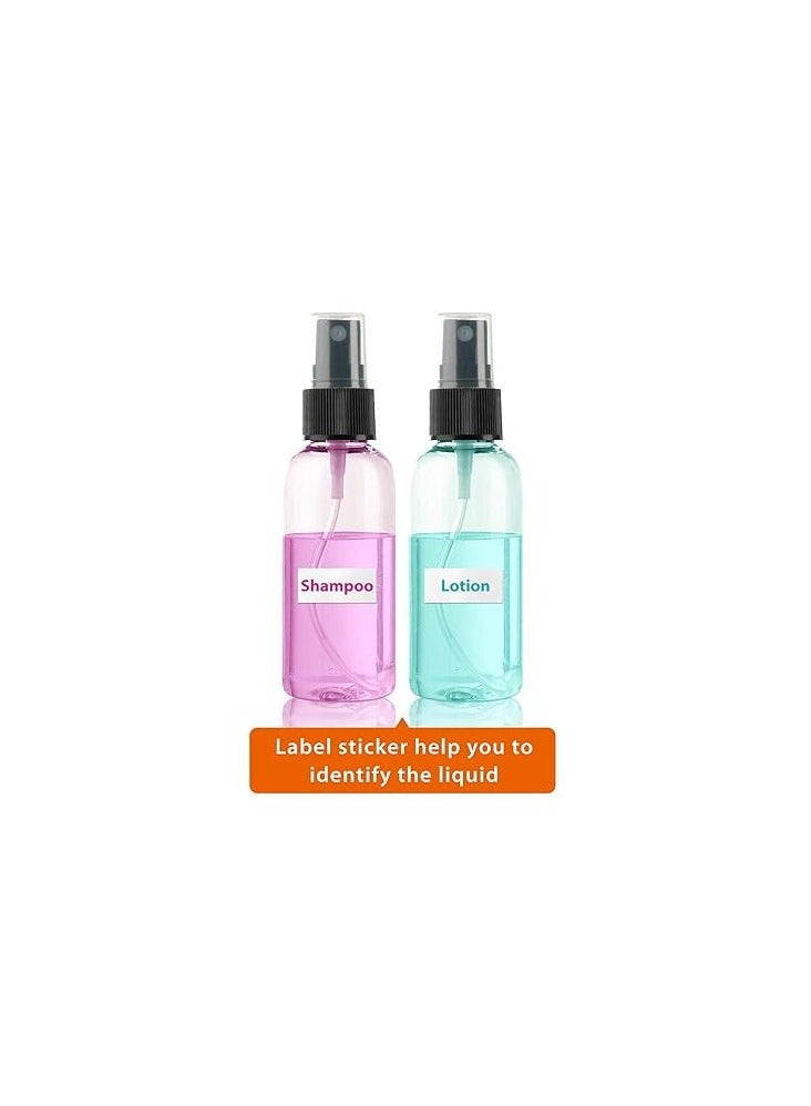 5-piece black travel and cosmetic bottle set. - Image 3