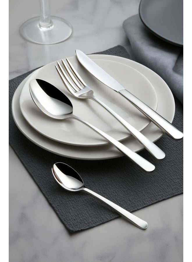 Noon East 16 Piece Flatware Cutlery Set, Stainless Steel Silverware Set for Home/Office/Party, Knife Fork Spoon Eating Utensils Set Service for 4, Mirror Polish & Dishwasher Safe CDM8003 - Image 2