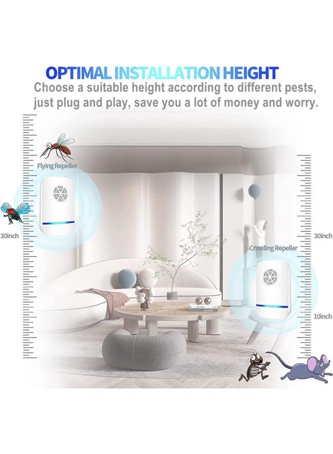 2Pcs Ultrasonic Pest Repeller Powerful Mouse Repellent Mosquito Repellent Plug In Pest Control Ideal For Mice Rats Mosquitoes Cockroach Moths Ants - Image 5