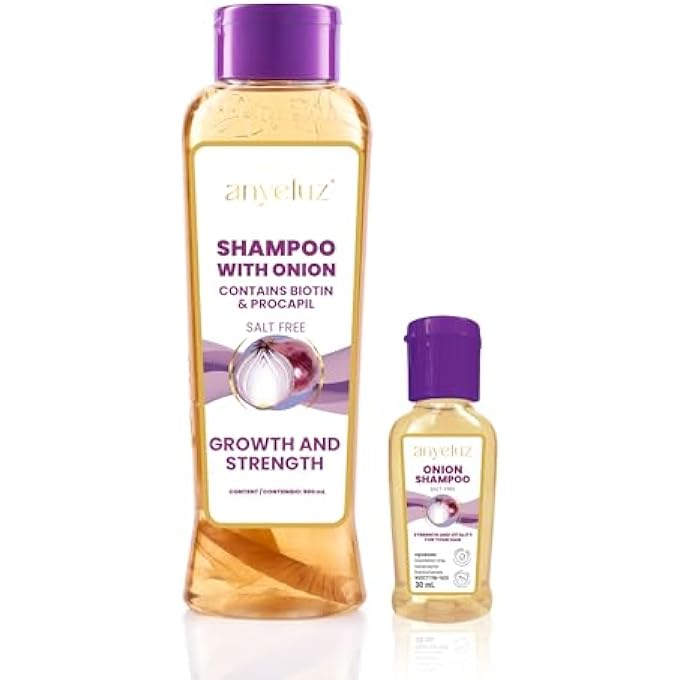 ANYELUZ KIT DUO ONION SHAMPOO + MINI TRAVEL SIZE | PROMOTES HAIR GROWTH | CLEANSES AND REDUCES OILINESS | FOR ALL HAIR TYPES | NATURAL EXTRACTS - Image 2