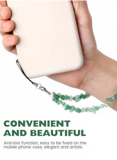 UETEEY Phone Charms Chain Strap for Women Girls, Handmade Bohemian Style Cell Phone Case Lanyard Wrist Strap, Natural Gemstone Charms for Keychain  - Image 2
