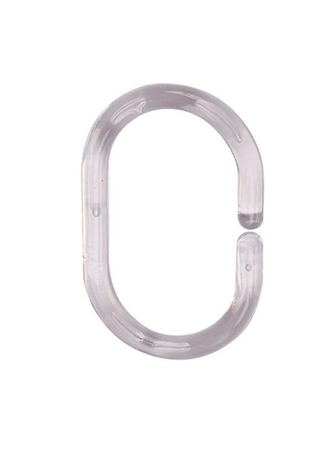 Tendance 12-Piece High Quality Durable Polypropylene Shower Curtain Rings Clear 4 X 6Cm 2201101  - Image 2