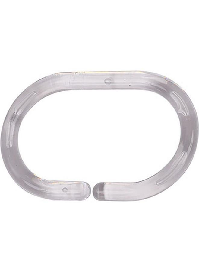 Tendance 12-Piece High Quality Durable Polypropylene Shower Curtain Rings Clear 4 X 6Cm 2201101  - Image 1