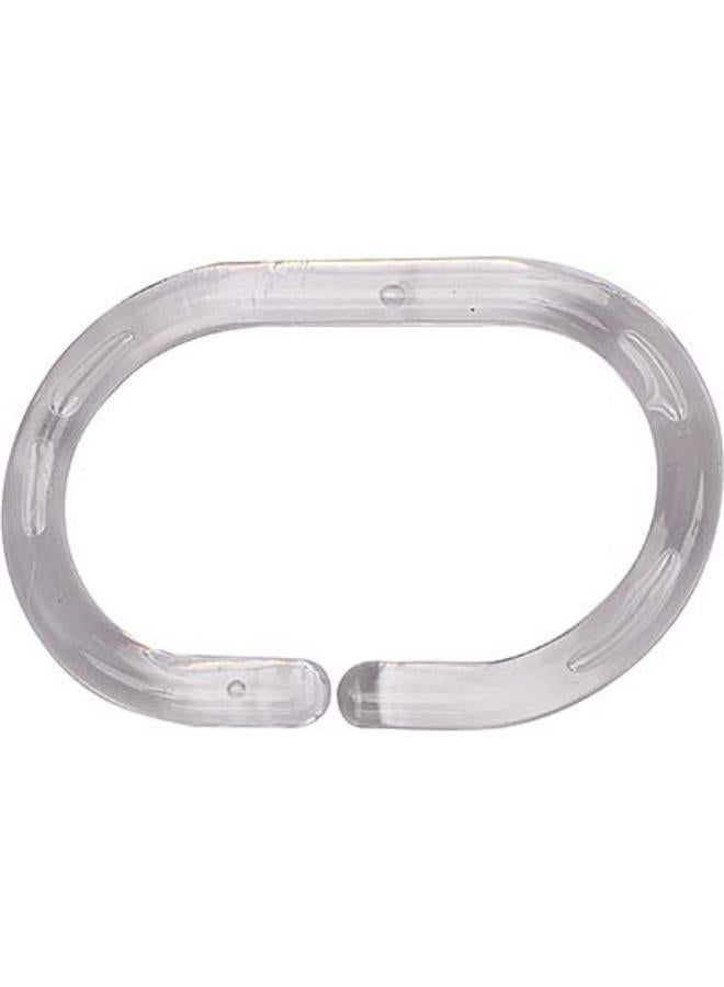 Tendance 12-Piece High Quality Durable Polypropylene Shower Curtain Rings Clear 4 X 6Cm 2201101  - Image 3