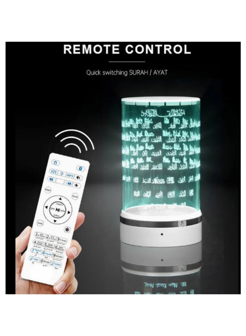 Innovative Smart LED Table Lamp with Bluetooth Speaker, Quran Speaker, Rechargeable Lamp, Night Light, MP3 Player, Remote Control, Room Light, Islamic Gifts, and Home Decoration. - Image 3