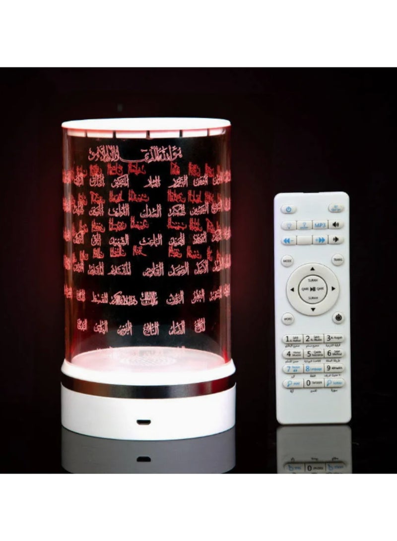 Innovative Smart LED Table Lamp with Bluetooth Speaker, Quran Speaker, Rechargeable Lamp, Night Light, MP3 Player, Remote Control, Room Light, Islamic Gifts, and Home Decoration. - Image 4