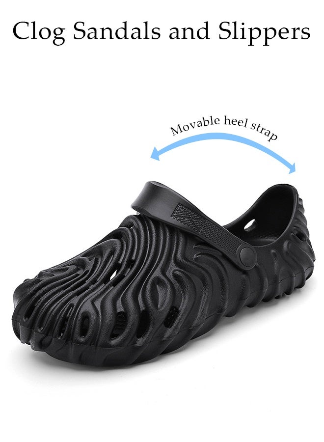 DUNISO Unique Clog Sandals for Men and Women Fashion Quick Drying Slide Sandal with Non-slip Soles Thick Sole Beach Slipper Breathable Slip-on Sandal House Flat Slipper for Indoor & Outdoor  - Image 2