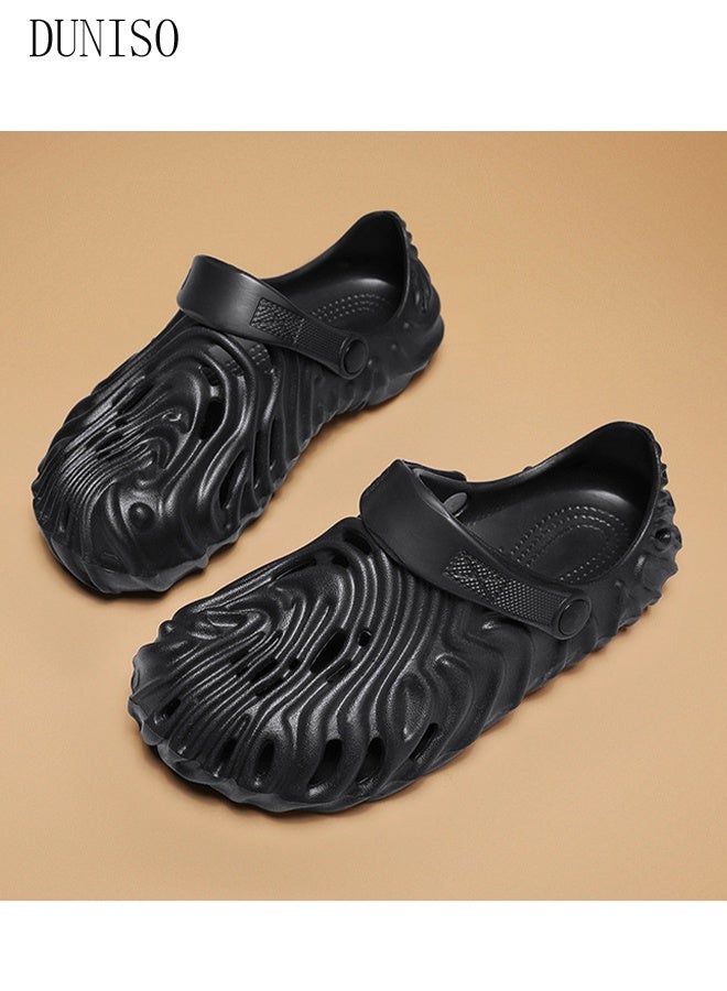 DUNISO Unique Clog Sandals for Men and Women Fashion Quick Drying Slide Sandal with Non-slip Soles Thick Sole Beach Slipper Breathable Slip-on Sandal House Flat Slipper for Indoor & Outdoor  - Image 5