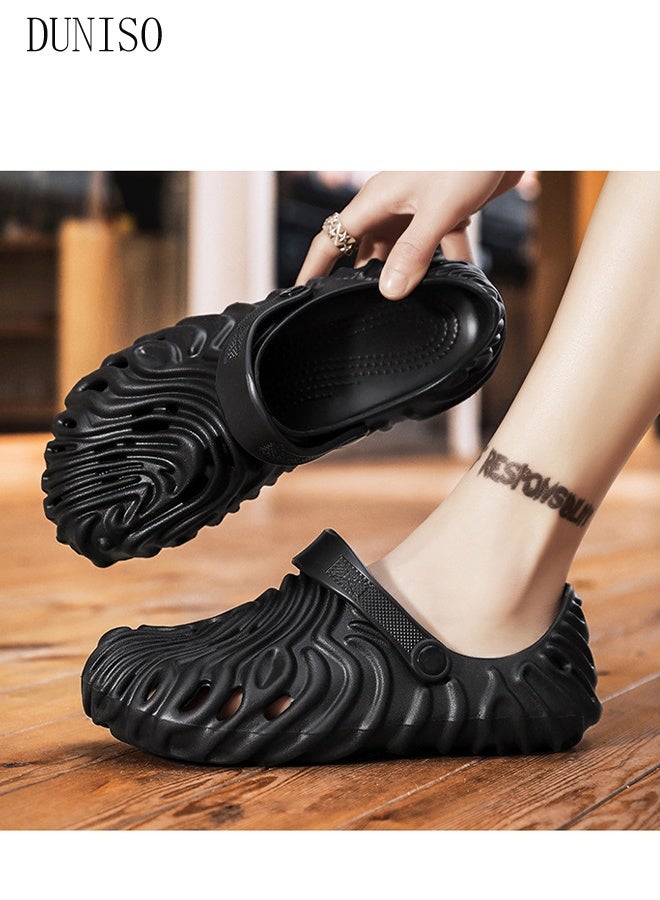 DUNISO Unique Clog Sandals for Men and Women Fashion Quick Drying Slide Sandal with Non-slip Soles Thick Sole Beach Slipper Breathable Slip-on Sandal House Flat Slipper for Indoor & Outdoor  - Image 4