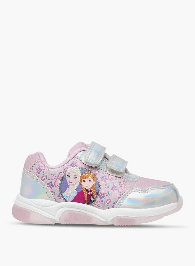 Disney Frozen Print Light-Up Sneakers with Hook and Loop Closure