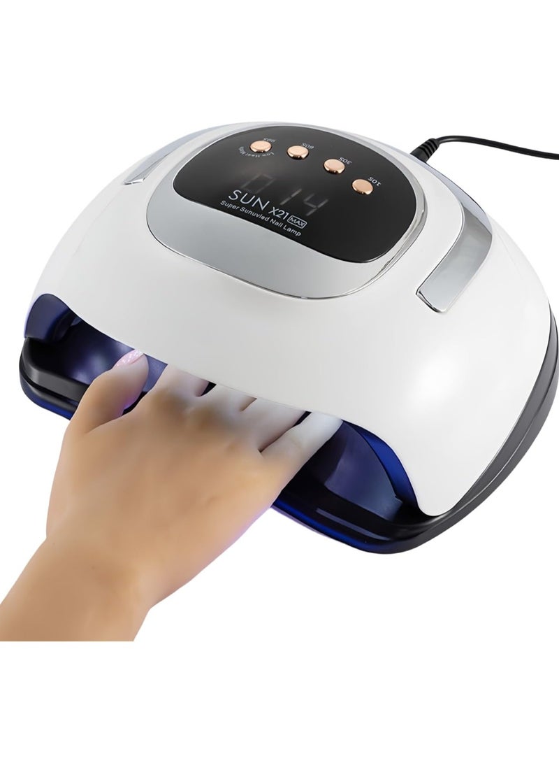 UV LED Nail Lamp with 72 Beads, 320W Nail Curing Lamps for Gel Polish with Automatic Sensor/4 Timer Setting,Led Nail Dryer, Professional Nail Art Drying Tools for Fingernail and Toenail - Image 1