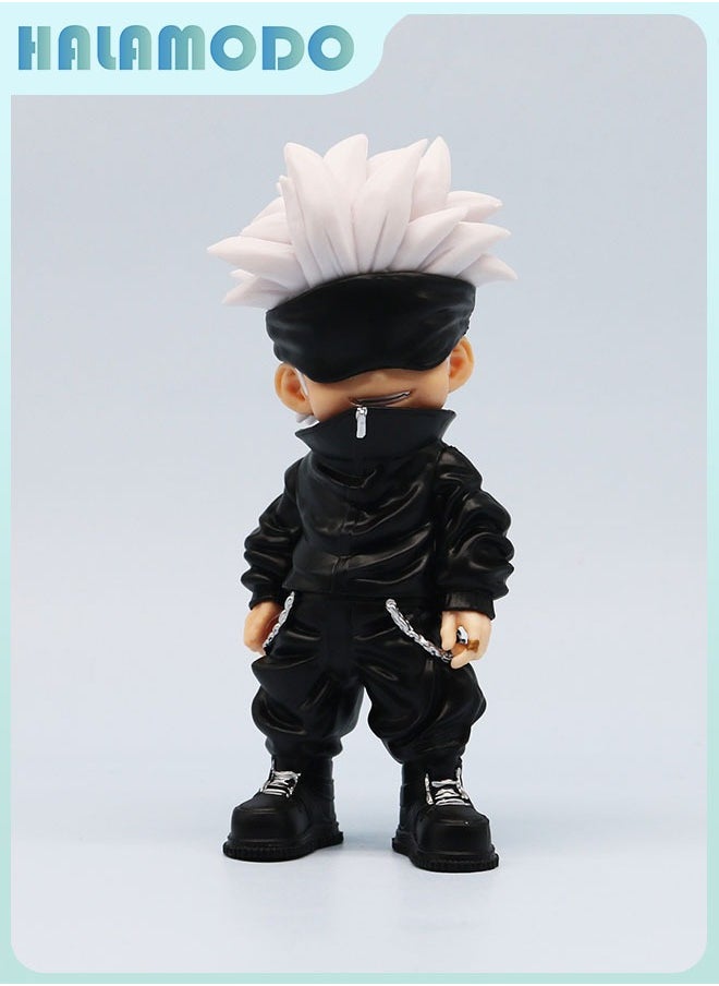 HALAMODO Jujutsu Kaisen High - Quality Chibi Standing Gojo Satoru Trendy - Toy Anime Figurine, Perfect for Desktop Decoration 14.5cm  - Image 1