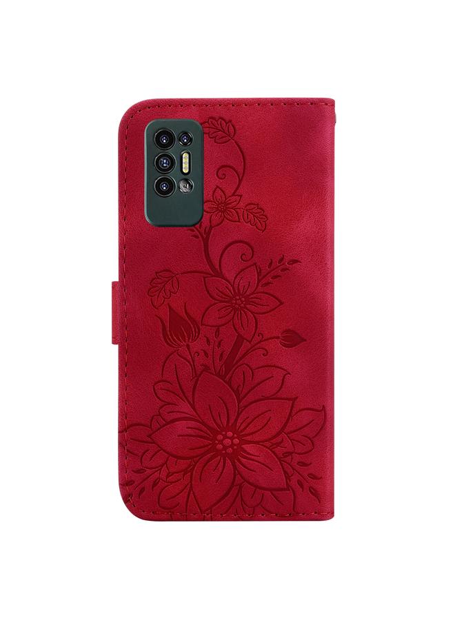 erorex Case For Tecno Pova 2 Lily Embossed Leather Phone Case  - Image 3