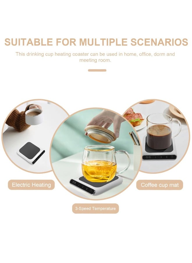 Captaintech Coffee Mug Warmer, Cup Warmer for Office Home Desk Use with 3 Temperature Settings, Electric Beverage Warmer for Cocoa, Tea, Milk, Soup, Hot Chocolate, Good Gifts  - Image 4