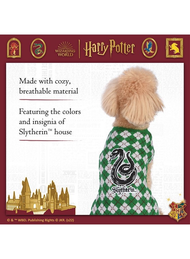 Harry Potter Harry Potter: Slytherin Pet Sweater - Size Small | Harry Potter Costumes for Dogs| Harry Potter Dog Apparel & Accessories for Hogwarts Houses, Slytherin Green - Image 4