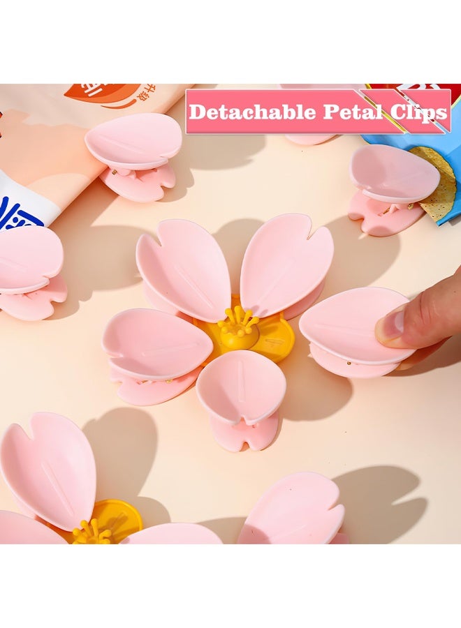 4 Pack Cherry Chip Clips Magnetic, Strong Cute Fridge Magnets Clips, Sealing Pink Chip Clips for Snack Bag Storage - Image 4
