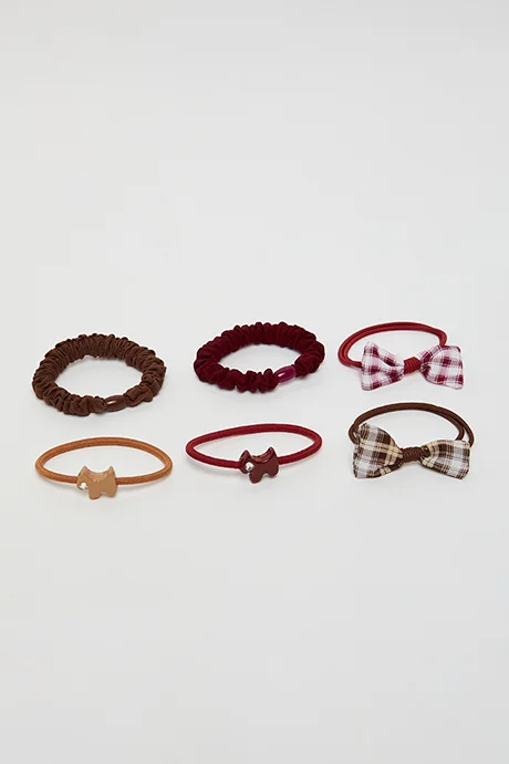 R&B 6 Pack Ponytail Hairbands