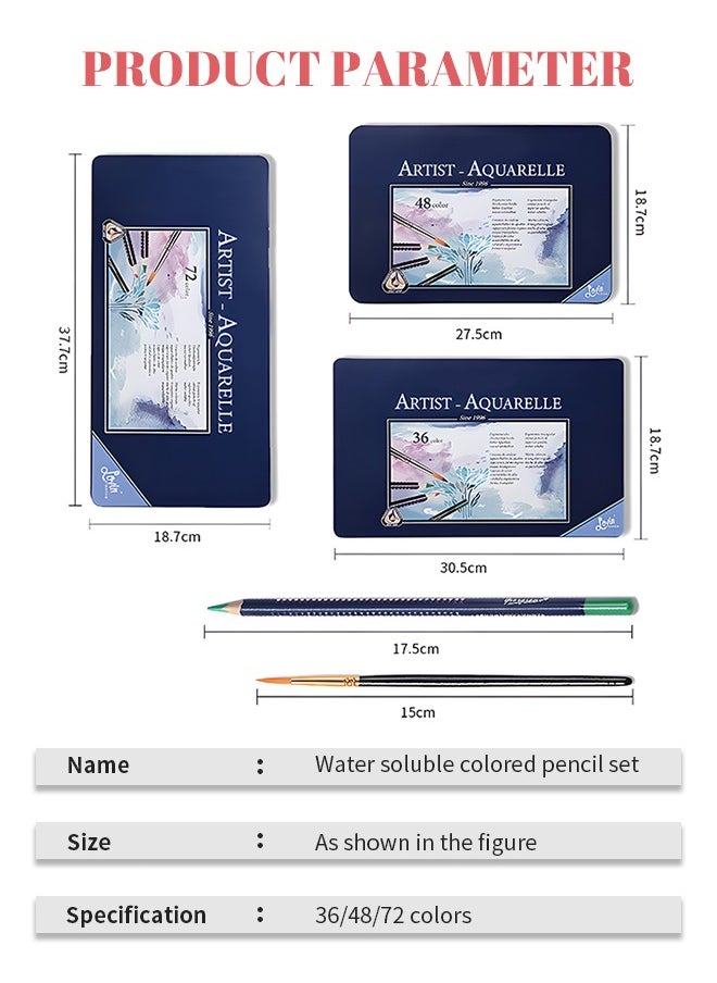 Generic - 72-Color Premium Coloured Pencils with Non-Fade ments, Portable Watercolor Pencils with Storage Box, Natural Transitions and Ergonomic Design, Perfect for Advanced Art Projects, Studio  Exhibition U - Image 1