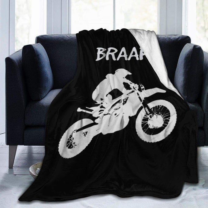 DIRT BIKE MOTOCROSS FLEECE BLANKET THROW LIGHTWEIGHT BLANKET SUPER SOFT COZY BED WARM BLANKET FOR LIVING ROOMBEDROOM ALL SEASON DIRT BIKE MOTOCROSS 50 40