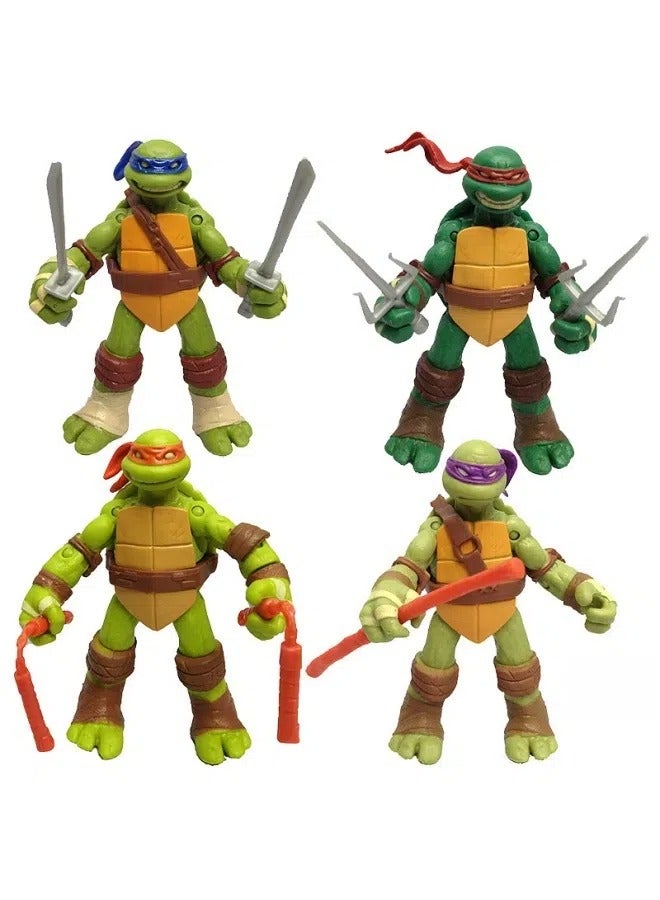 عام سلاحف النينجا نموذج شخصية سطح المكتب الديكور 12cm نموذج لعبة عيد ميلاد حزب جمع الديكور هدية للعائلة والأصدقاء - Image 1
