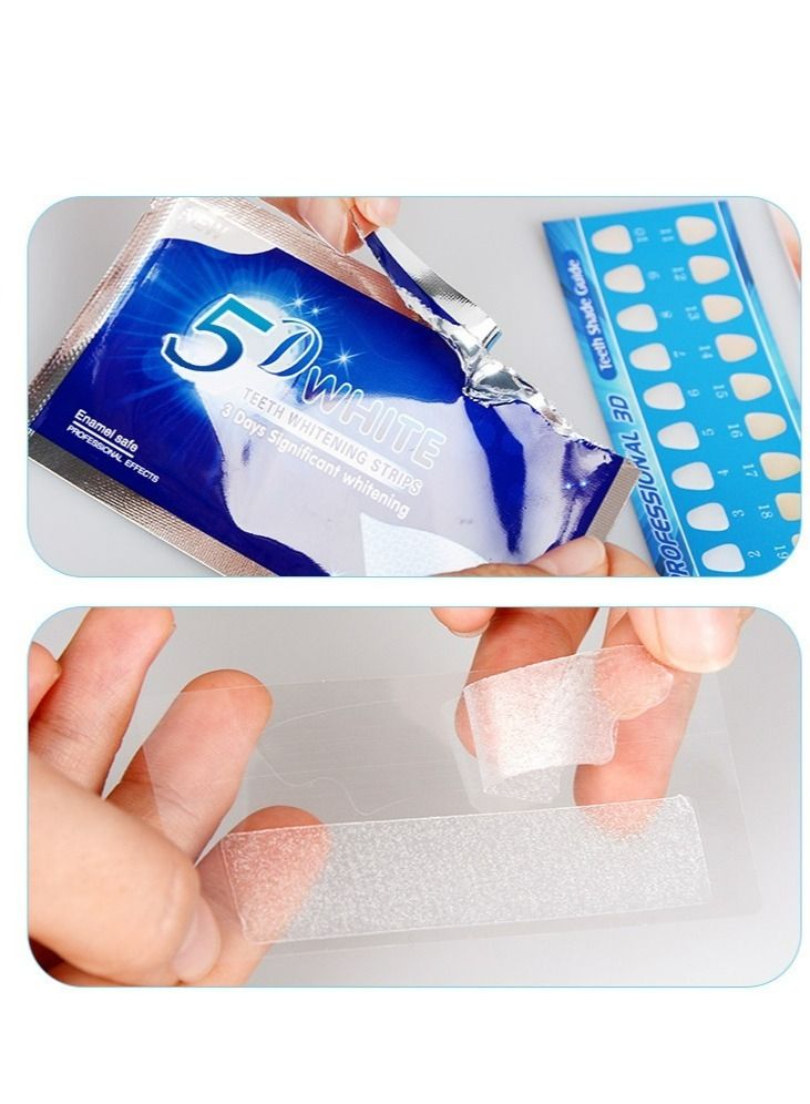 5D 14 Pieces Dental White Advanced Teeth Whitening Stickers Teeth Whitener Strips Oral Hygiene Tool - Image 2