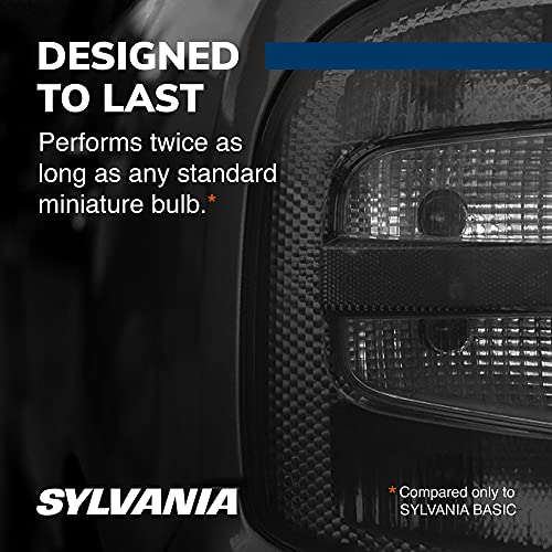 SYLVANIA - 194 SilverStar Mini Bulb - Brighter and Whiter Light, Ideal for Interior Lighting, Center High Mount Stop Light (CHMSL), and more (Contains 2 Bulbs) - Image 3