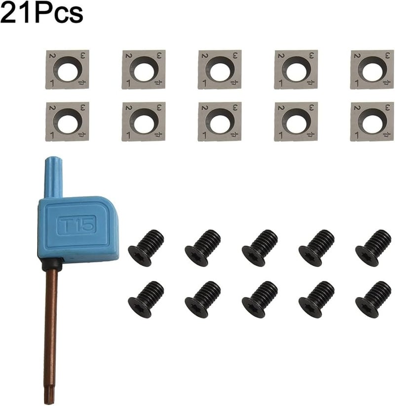 10 Pack 14x14x2mm Square Carbide Cutter Inserts 30 Degree 4 Edges Wood Lathe Tool - Image 3