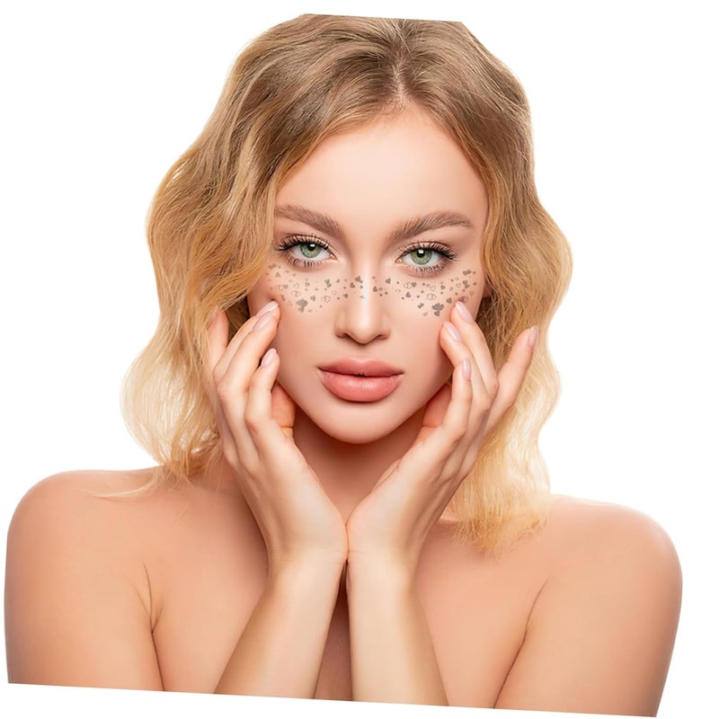 6 Sheets Glitter Stickers for Face Makeup Temporary Patches for Festivals and Parties Skin-friendly and Comfortable - Image 5