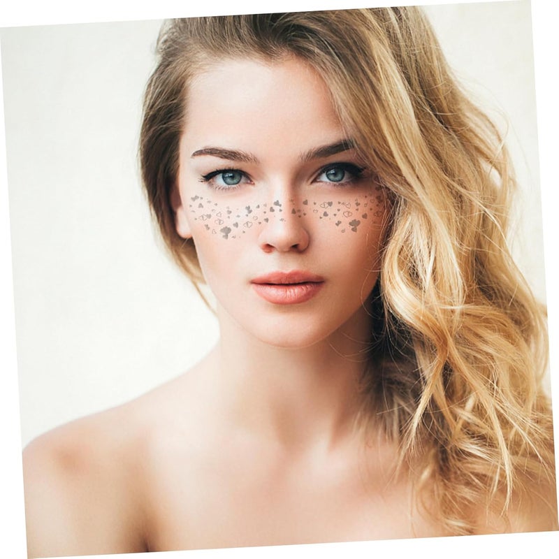 6 Sheets Glitter Stickers for Face Makeup Temporary Patches for Festivals and Parties Skin-friendly and Comfortable - Image 4