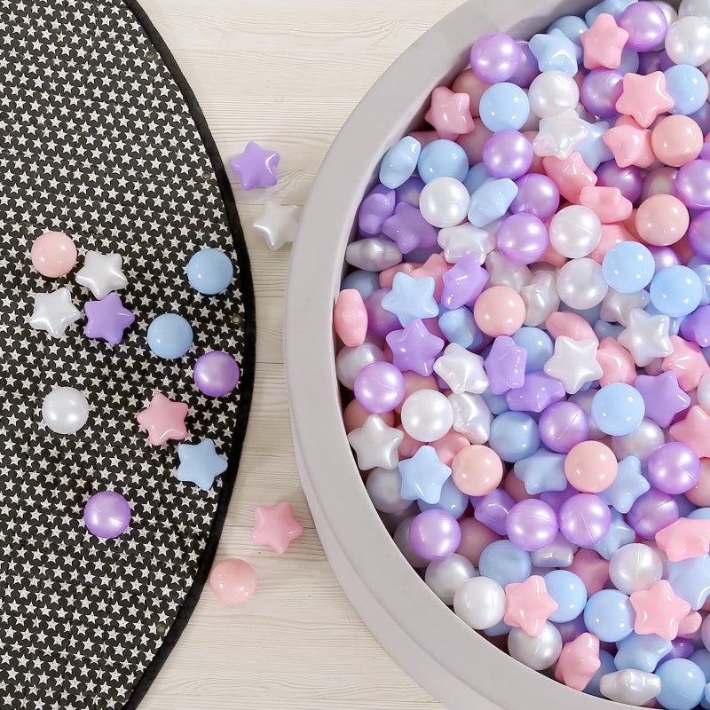 GOGOSO Ball Pit Balls for Toddlers PhthalateFree BPAFree NonToxic Crush Proof Soft Plastic Play Balls Baby Kids Shape Tent Pool Playhouse Playpen Party Decor Pink Blue Purple White50PCS - Image 2