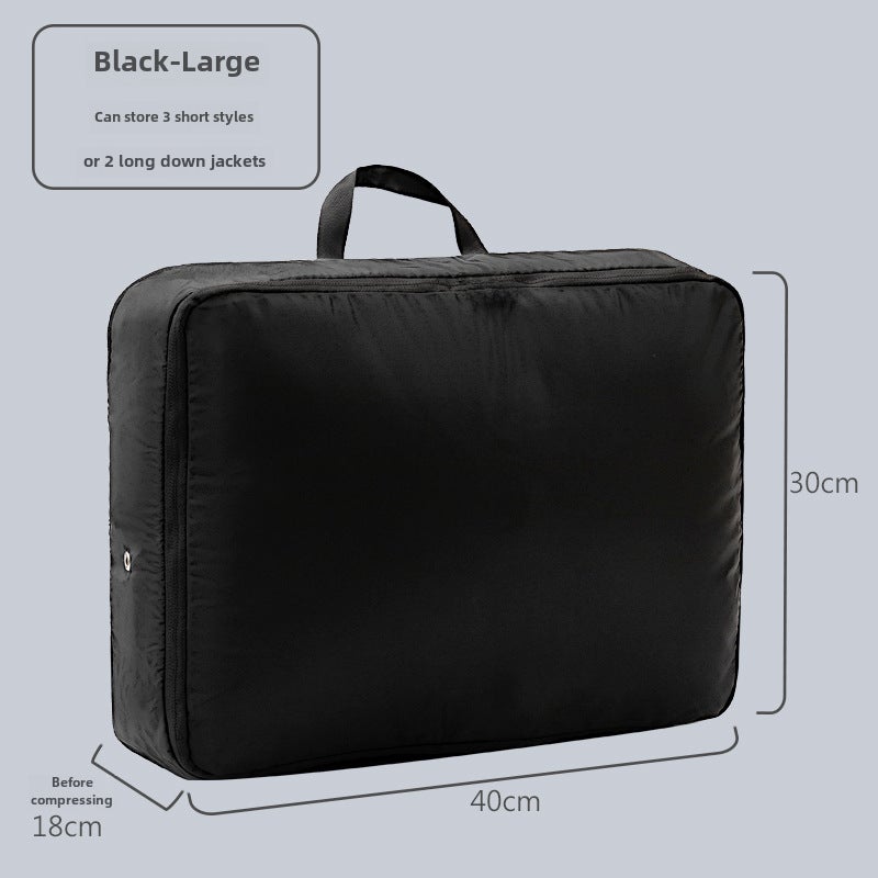 Large Down Jacket Compression Storage Bag Black large