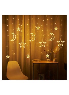 138 LED Star Moon Curtain Decorative Lights, Window Curtain Fairy String Lights, Remote Control & USB Plug, 8 Lighting Modes for Home Holiday Ramadan Wedding Party, Warm White - pzsku/ZDE727D24A52F6EF79990Z/45/_/1708569254/9b13e7c2-54f1-441e-99ee-c15cac6416af