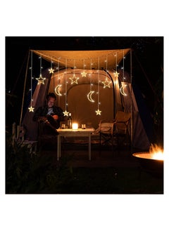 138 LED Star Moon Curtain Decorative Lights, Window Curtain Fairy String Lights, Remote Control & USB Plug, 8 Lighting Modes for Home Holiday Ramadan Wedding Party, Warm White - pzsku/ZDE727D24A52F6EF79990Z/45/_/1708569254/ae3f6f1e-9cac-48b7-afc2-e83c264a6d70