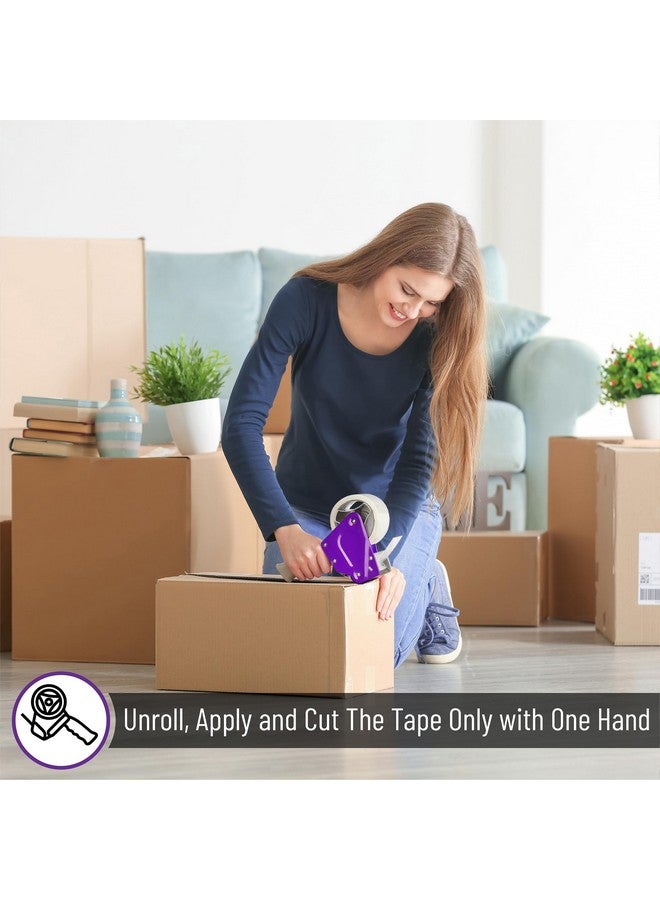 Mr. Pen Packing Tape Dispenser Gun 2Inch 2 Pack With 2 Rolls Tape Purple Heavy Duty Packing Tape With Dispenser Packaging Tape Clear Packing Tape Tape Gun For Packing Boxes Moving Tape - Image 5