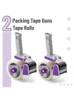Mr. Pen Packing Tape Dispenser Gun 2Inch 2 Pack With 2 Rolls Tape Purple Heavy Duty Packing Tape With Dispenser Packaging Tape Clear Packing Tape Tape Gun For Packing Boxes Moving Tape  - Image 2